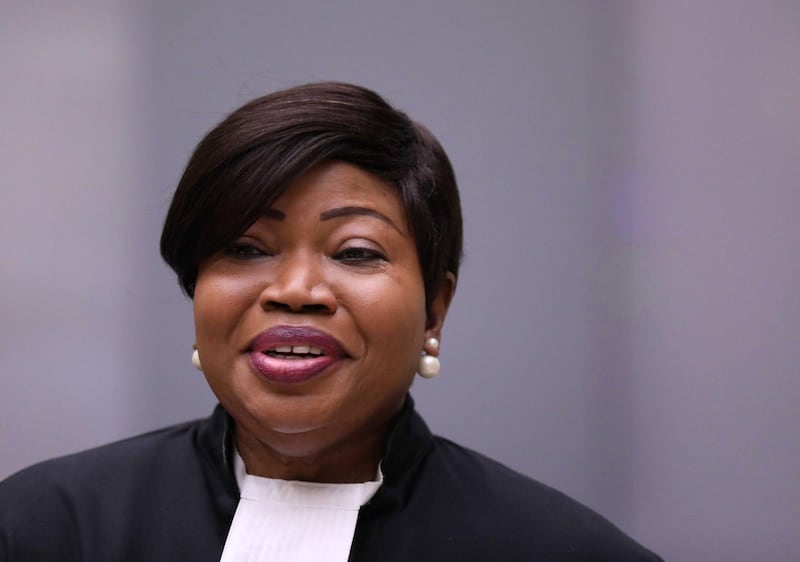 epa09048851 (FILE) - Prosecutor Fatou Bensouda appears in court during the trial of alleged Malian Islamist militant Al-Hassan Ag Abdoul Aziz Ag Mohamed Ag Mahmoud (not pictured), in the courtroom of the International Criminal Court (ICC) during his trial in the Hague, the Netherlands, 08 July 2019 (reissued 03 March 2021). ICC prosecutor Bensouda in a statement on 03 March 2021 said that formal investigations into war crimes in the Palestinian Territories will be opened regarding the Decemeber 2019 conflicts.  EPA/EVA PLEVIER / POOL *** Local Caption *** 55623906