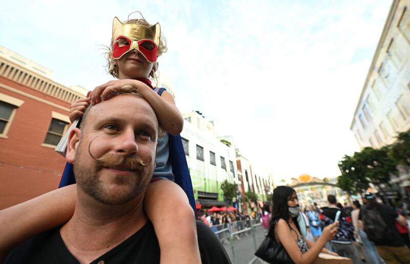 A young fan at the event. AFP