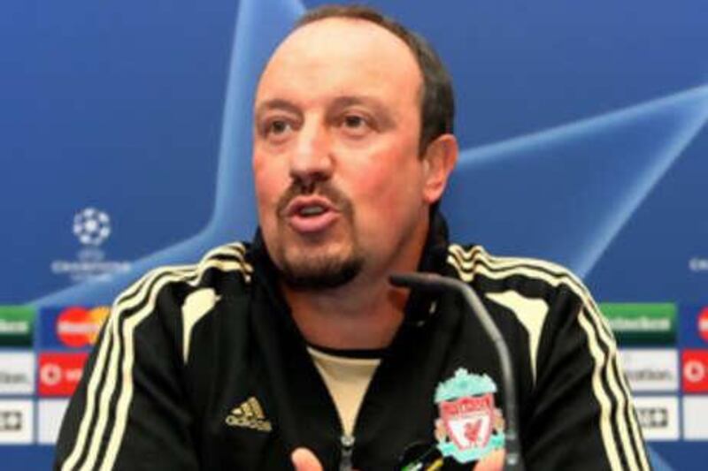 The Liverpool manager Rafa Benitez addresses the media ahead of the Reds' crucial Champions League Group D match against Atletico Madrid.