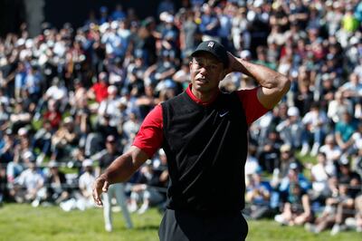 US golfer Tiger Woods completes the 18th hole during the final round of the Genesis Invitational at the Riviera Country Club in Los Angeles, California, USA. EPA