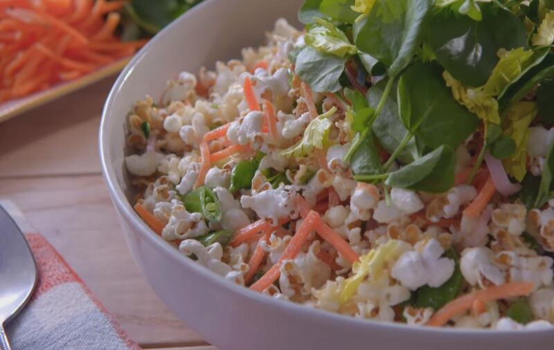 Chef Molly Yeh's popcorn salad recipe on Food Network has been ridiculed online. Photo: Food Network