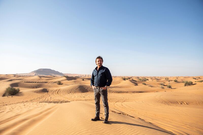 Richard Hammond in the Nazwa Desert.