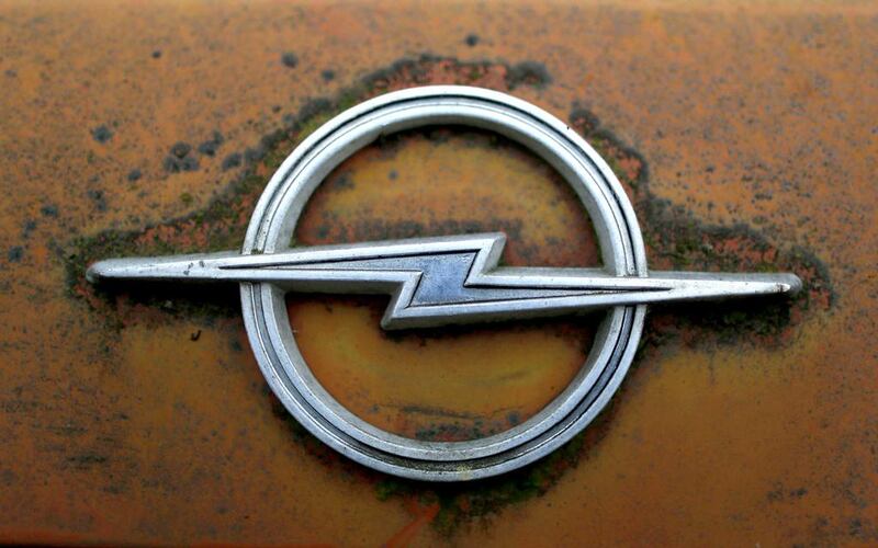 A vintage Opel car sign is seen at a Opel museum in Herne. Ina Fassbender / Reuters