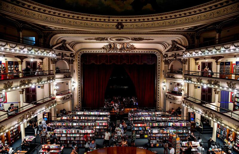 View of the "El Ateneo Grand Splendid" bookstore. AFP