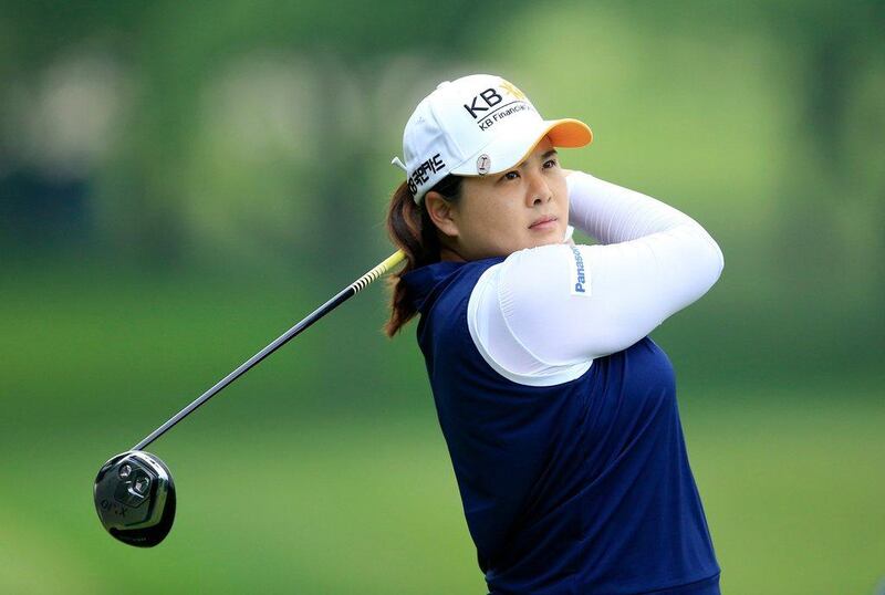 Inbee Park of South Korea in action during the pro-am as a preview for the 2015 KPMG Women's PGA Championship on the West Course at Westchester Country Club on June 9, 2015 in Harrison, New York. David Cannon/Getty Images/AFP