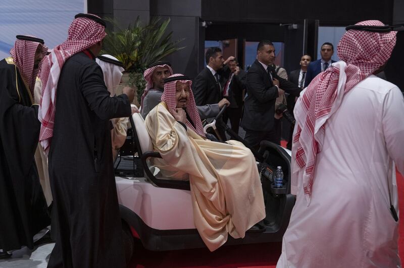 Saudi Arabia's King Salman at the summit.  Getty