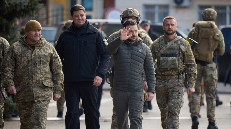 Ukrainian President Volodymyr Zelenskyy said: 'Russia must withdraw all its troops and armed formations from the territory of Ukraine.' AP