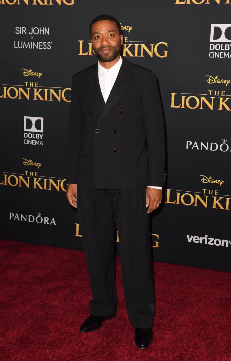 Chiwetel Ejiofor arrives for the world premiere of Disney's 'The Lion King' at the Dolby Theatre on July 9, 2019. AFP
