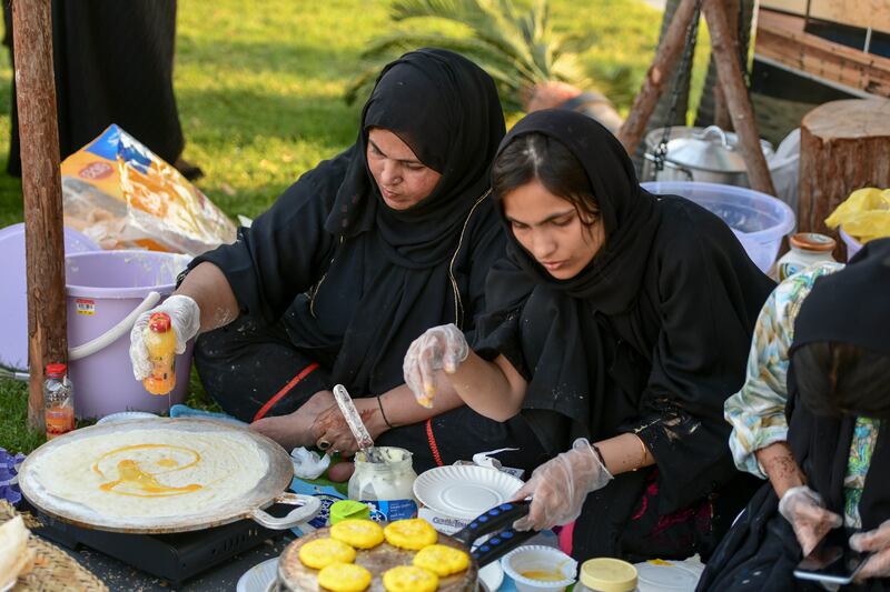 Visitors could also quite literally sample a taste of Emirati tradition at the cooking stall