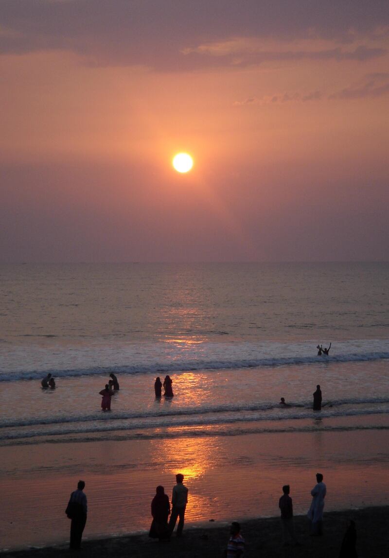 Sunset on the beach at Cox's Bazaar, the longest sand beach in the world. Rosemary Behan / The National