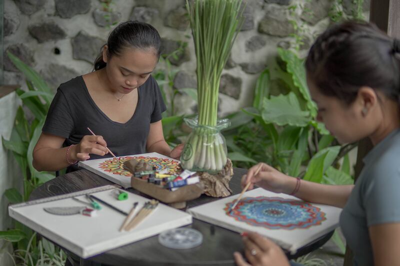 Mandala art therapy sessions are also on offer