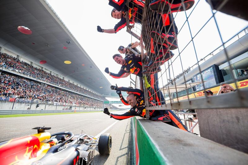 Daniel Ricciardo of Red Bull Racing wins the Formula One Grand Prix of China at Shanghai International Circuit. Peter Fox / Getty Images