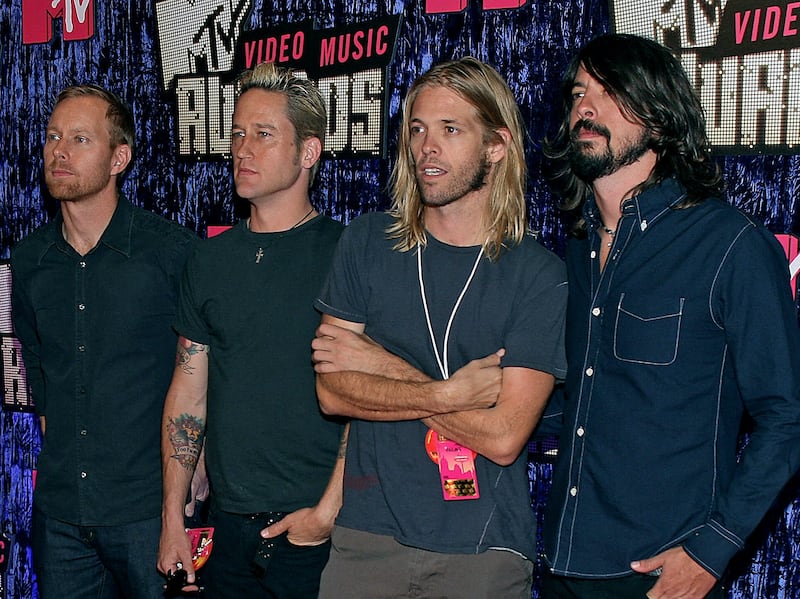 Rock band Foo Fighters arrive for the 2007 MTV Video Music Awards at the Palms Casino, in Las Vegas, Nevada. AFP