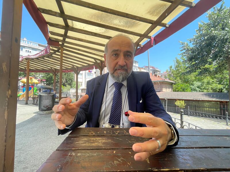 Syrian opposition figure Ahmad Tumeh speaks to The National in the Fatih district of Istanbul. Khaled Yacoub Oweis / The National