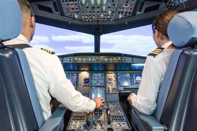 Training in a full-flight simulator is so lifelike only passenger issues can't be replicated. Courtesy CAE