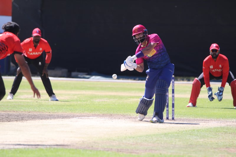 Muhammad Waseem hit four sixes in his 78-ball innings of 80. Jan Willem Prinsloo for The National