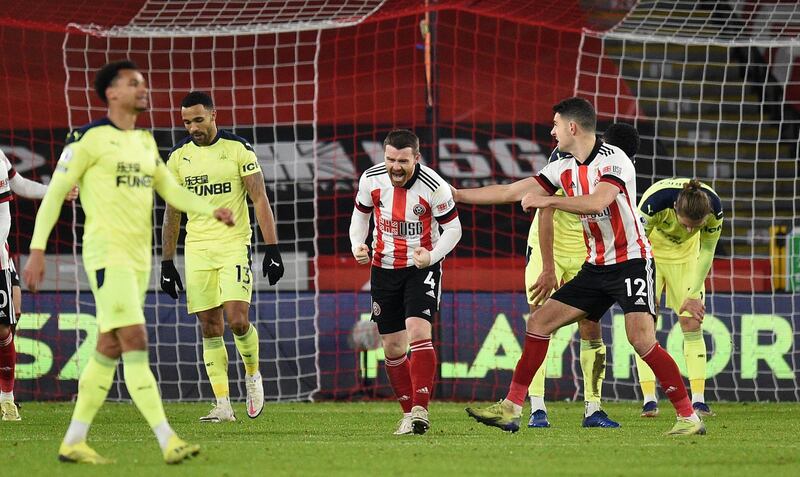 John Fleck - 7: The Scot helped his team dominate midfield from the start. Some nice one-touch play as Blades looked anything like a team without a league win all season. Clearly delighted with three points at final whistle. AFP