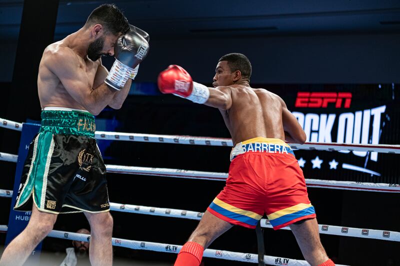 Muhammad Waseen, left, in action against Roper Barrera.