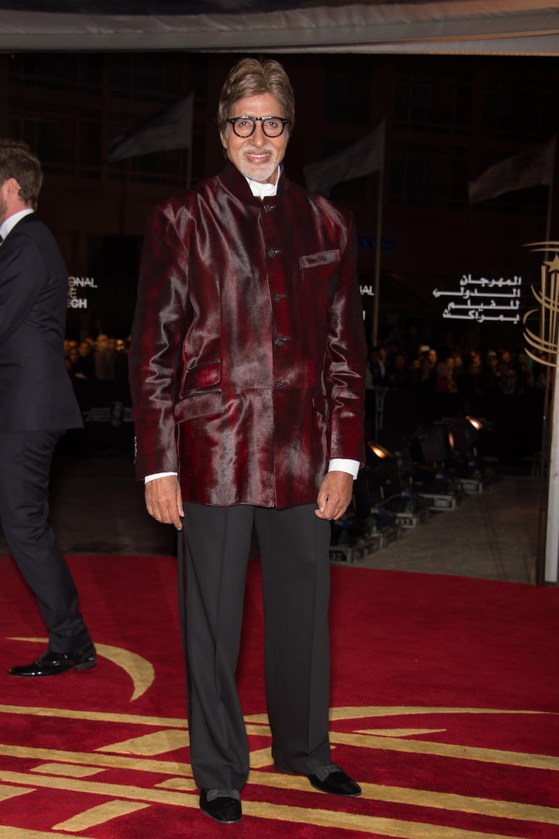 MARRAKECH, MOROCCO - DECEMBER 01:  Indian  actor Amitabh Bachchan  arrives for the tribute to Hindi cinema at the 12th Marrakech International Film Festival on November 30,Marrakech International 12th Film Festival on December 1, 2012 in Marrakech, Morocco.  (Photo by Dominique Charriau/Getty Images)