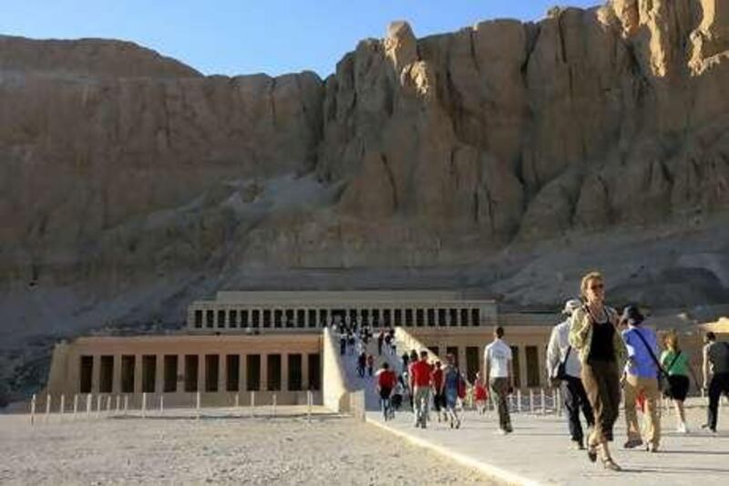 Tourist numbers to sites such as the temple of Queen Hapshepsut in Luxor have increased following improved security in the wake of the Sharm el-Sheikh bombings in 2005.