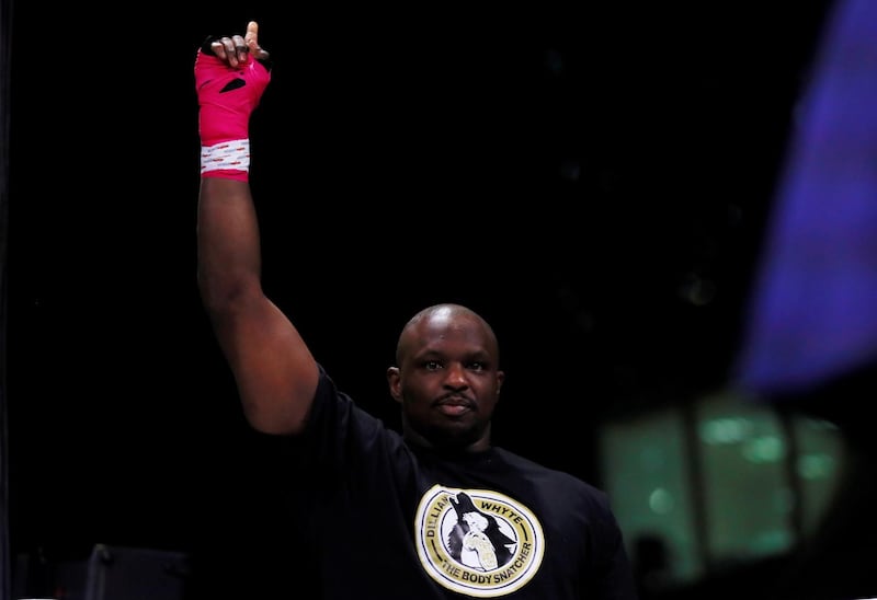 British heavyweight Dillian Whyte faces Mariusz Wach on the undercard of Andy Ruiz Jr v Anthony Joshua. Reuters
