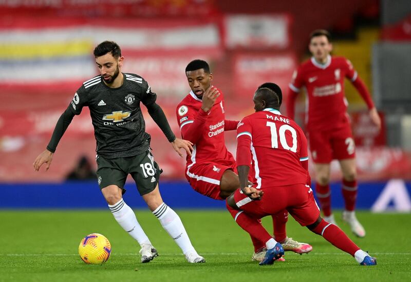 Bruno Fernandes - 5. Transformed United since signing a year ago but poor in this huge game. Lost his man and limited impact. United’s best first half effort with a free kick but very poor and United’s first shot on target after 64. Side-footed a chance after a fast United attacked but well saved by Allison. EPA