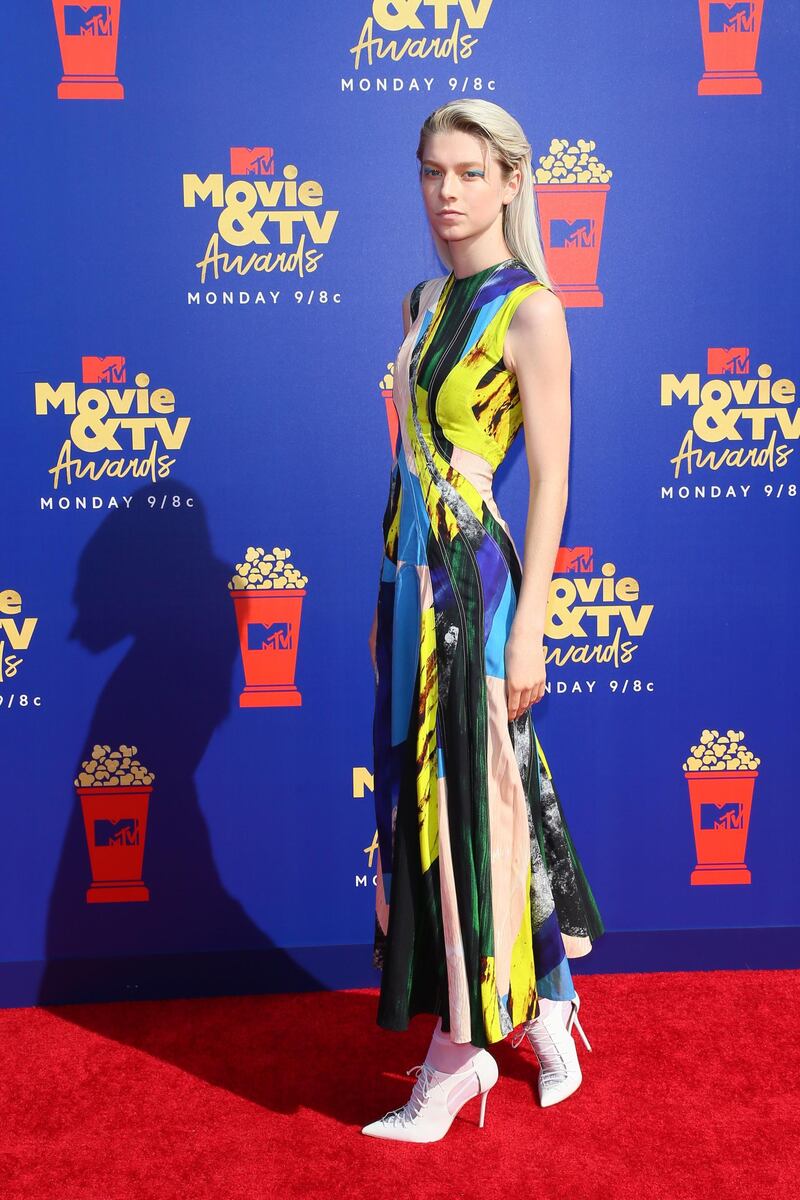 Hunter Schafer arriving at the 2019 MTV Movie & TV Awards. AFP