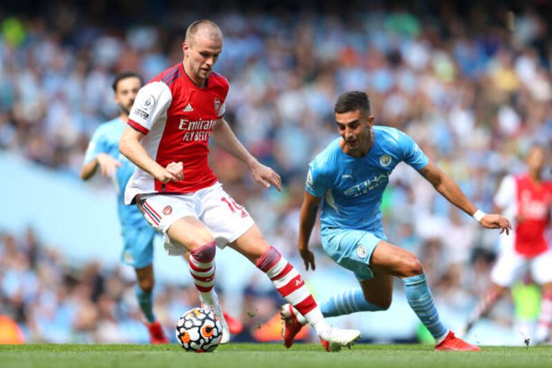 Rob Holding – 6. The one Arsenal defender to emerge with any credit. Produced some good last ditch defending and several blocks inside the area. Lost Torres for City’s fifth but he was out on his feet at that point. Getty