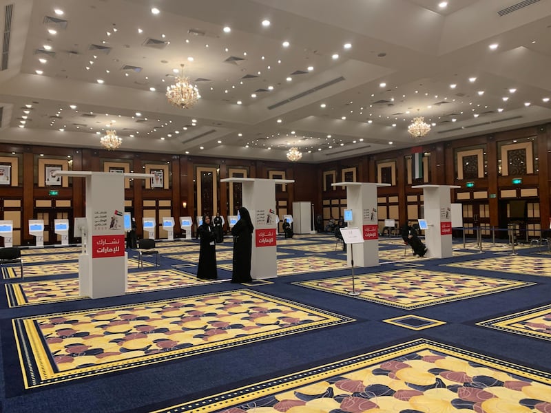 Voting booths at Dubai World Trade Centre. Ali Al Shouk / The National