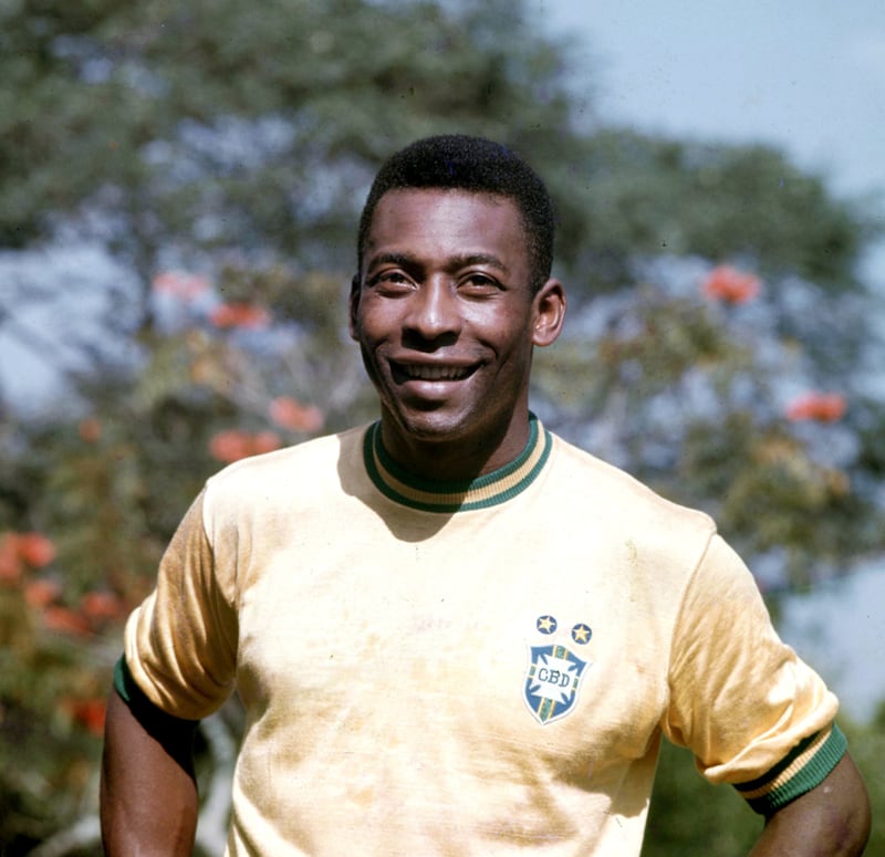 Brazilian legend Pele in 1970. He is the national team's all-time top scorer with 77 goals. Getty Images