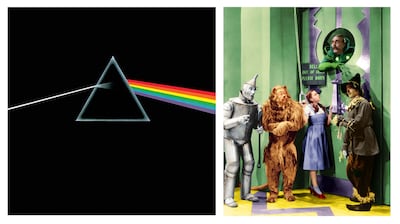 A 1995 article claimed that Pink Floyd's 'The Dark Side of the Moon' is in perfect sync with the 1939 movie 'The Wizard of Oz'. EMI, Getty Images