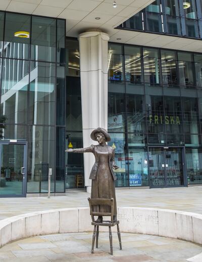 The Emmeline Pankhurst statue in central Manchester. Photo: Ronan O'Connell