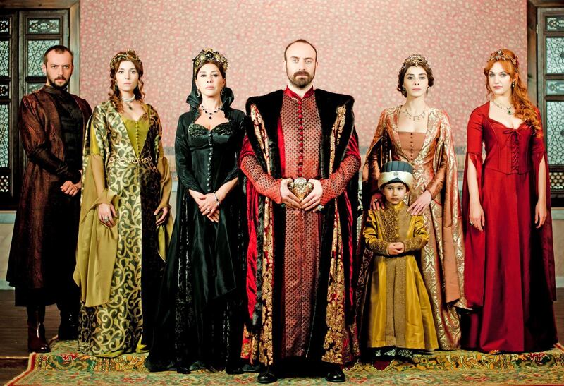 Cast of Turkish television series 'Hareem Al Sultan' or Magnificent Century. Courtesy Tims Productions