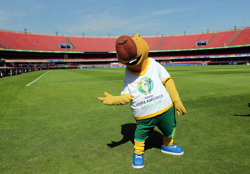 The mascot of Copa America 2019 tournament Zizito. EPA