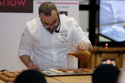 Chef Karim Bourgi during the inaugural show in Dubai last year. Photo: Salon du Chocolat