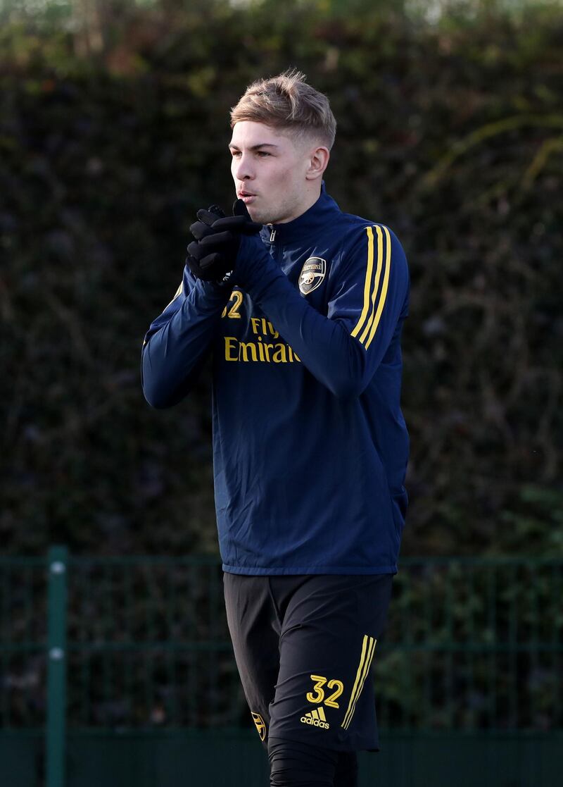 Arsenal's Emile Smith Rowe at London Colney. PA