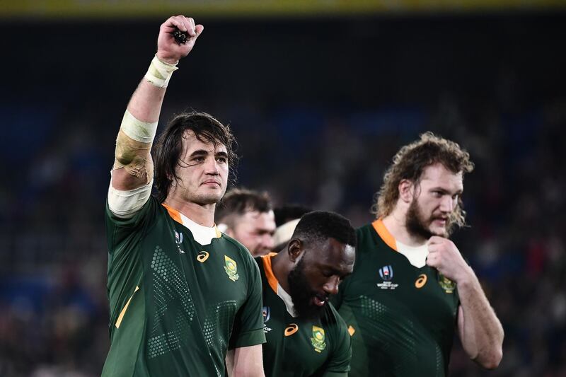 5. Franco Mostert (South Africa). The replacement lock was only on for 22 minutes. That was enough time to make seven tackles, and affect the crucial lineout spoil that ultimately broke Welsh hearts. AFP