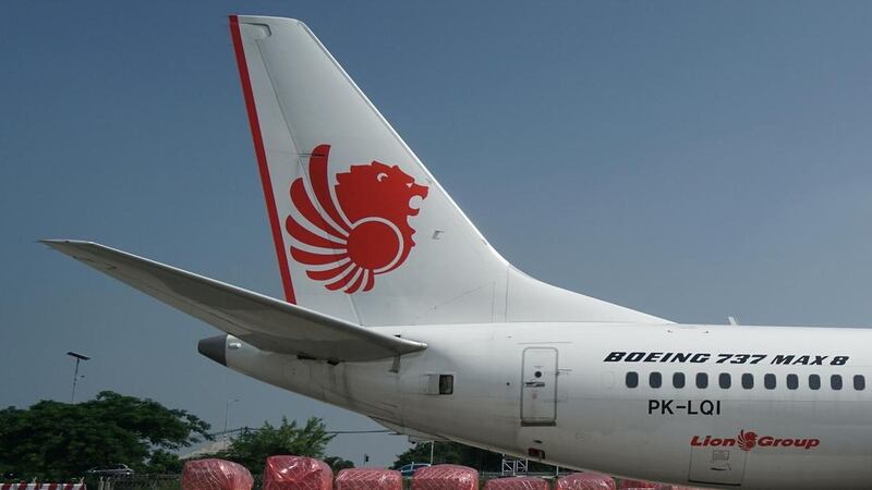 A grounded Lion Air Boeing 737 Max 8 in Cenkareng, Indonesia. Bloomberg