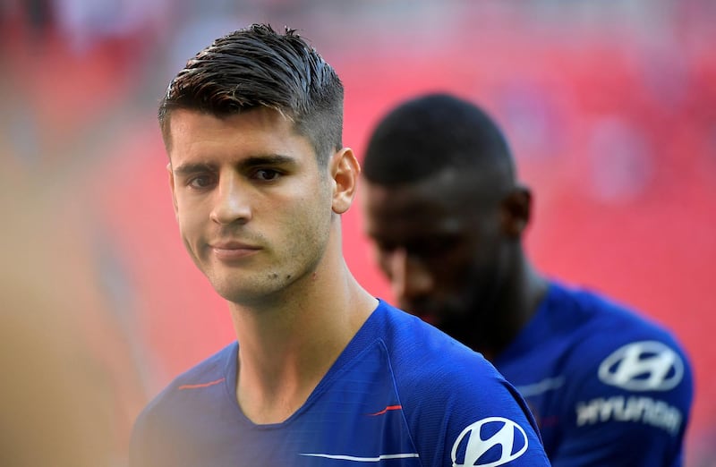 FILE PHOTO: Soccer Football - FA Community Shield - Manchester City v Chelsea - Wembley Stadium, London, Britain - August 5, 2018  Chelsea's Alvaro Morata looks dejected at the end of the match   REUTERS/Toby Melville/File Photo