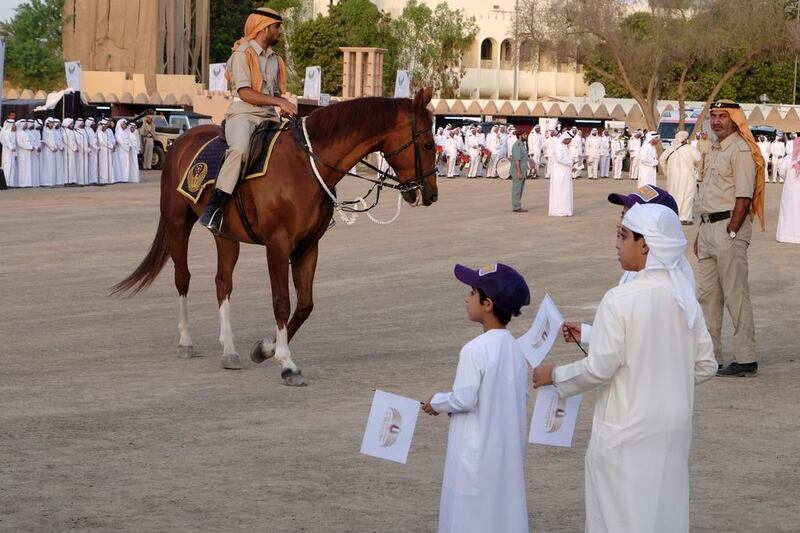 Police marching bands, a horse parade and vintage patrol cars welcomed officers, their families and visitors on the first day of the Al Murabba Heritage Festival.