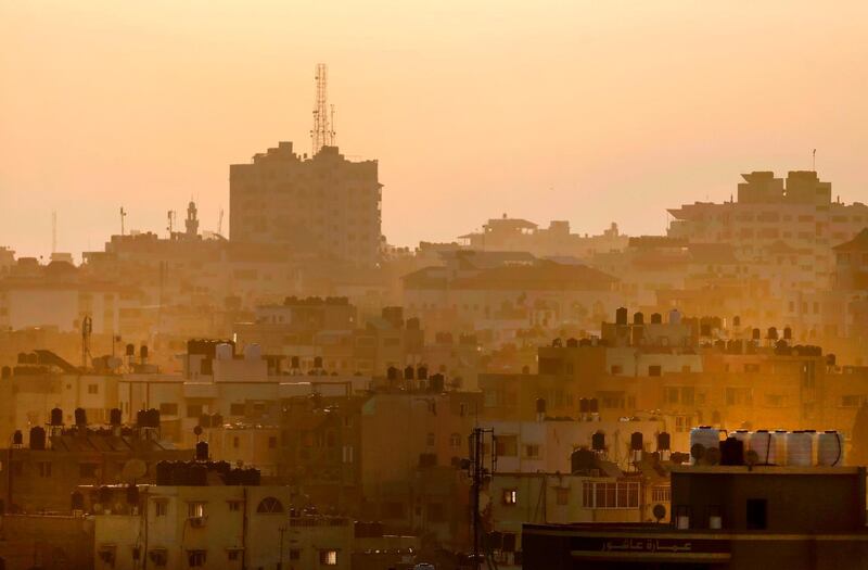 A picture taken on July 1, 2020, shows a view of buildings in Gaza city. AFP