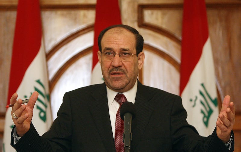 Former Iraqi leader Nouri Al Maliki, pictured in 2011, was released on bail after his court appearance, as investigations continue, according to reports. AFP