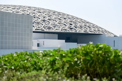 Louvre Abu Dhabi, Al Saadiyat Island. Abu Dhabi is investing heavily in tourism to boost its contribution to the emirate’s overall gross domestic product by 2030. Khushnum Bhandari / The National
