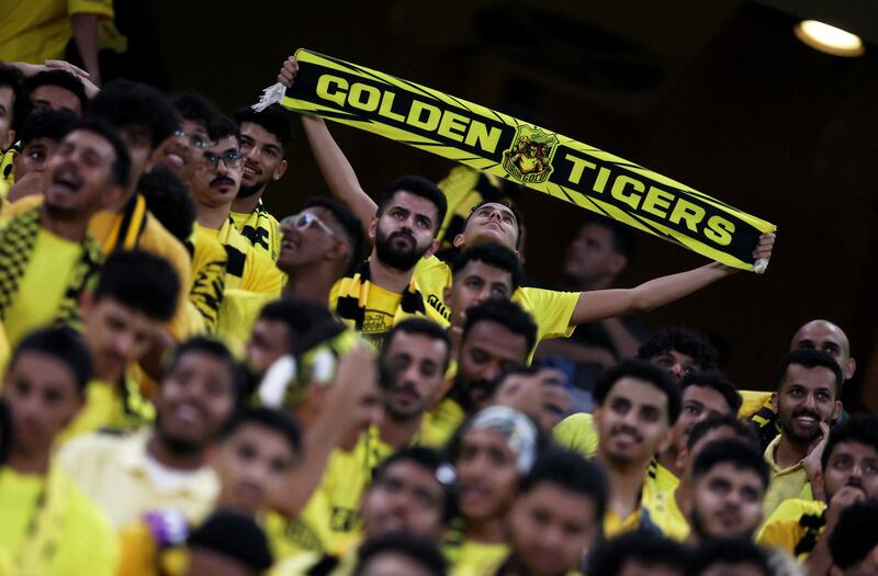 Al Ittihad fans in the stands. Reuters