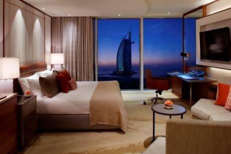Jumeirah Beach Hotel offers family-friendly environs, with spacious rooms overlooking Burj Al Arab and the Dubai coast.