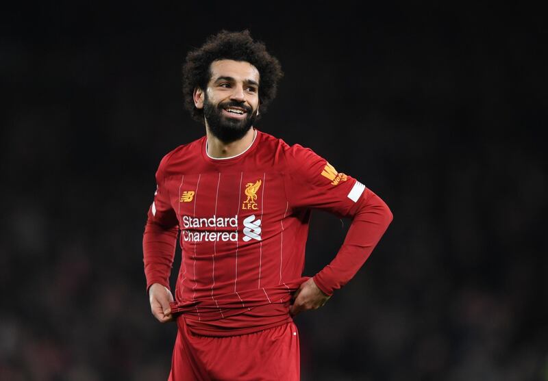 LONDON, ENGLAND - JANUARY 11:  Mohamed Salah of Liverpool reacts during the Premier League match between Tottenham Hotspur and Liverpool FC at Tottenham Hotspur Stadium on January 11, 2020 in London, United Kingdom. (Photo by Shaun Botterill/Getty Images)