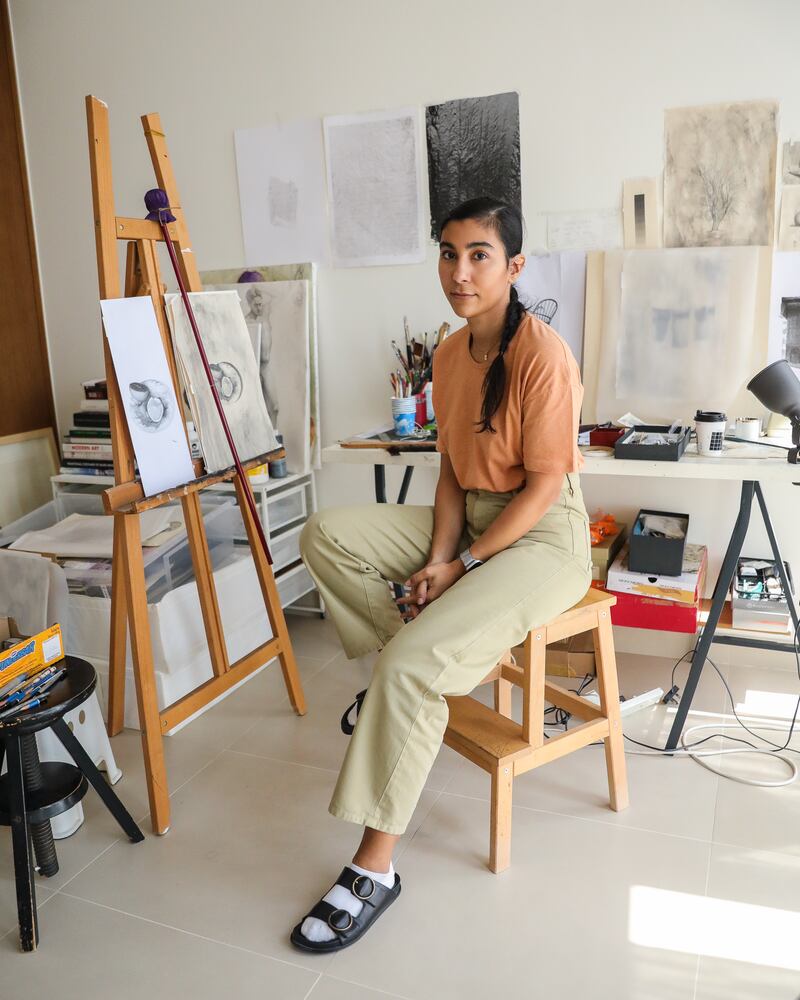 Al Bahar in her studio. 