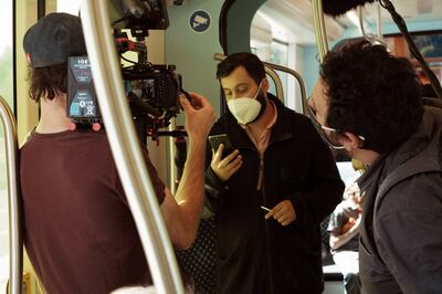 Actor Mazen Haj Kassem on the set of 'Full Memory' in Luxembourg. Photo: Adolf El Assal