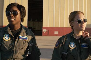 Maria Rambeau (Lashana Lynch) and Captain Marvel (Brie Larson). Film Frame / Marvel Studios