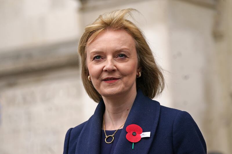 Foreign Secretary Liz Truss at the Anzac Day service at Westminster Abbey, London, on April 25. PA
